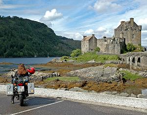 February: by Ingo Cordes, Germany; of Claudia Suleck, Germany; visiting the Eilean Donan Castle in Scotland, BMW F650.