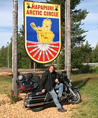 Craig Hutson at the Arctice Circle, Finland.