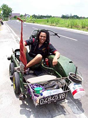 Eric and his Vespa.