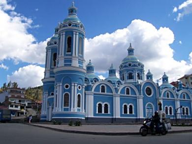 Blue church, Banos, Ecuador.