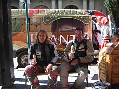 Jason and Pete hitting the town - Bariloche, Argentina.