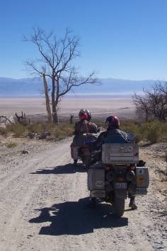 By Julie Rose, Australia of Hamish Oag, Emma Myatt and Grant Guerin - the View, Ruta 46 near Santa Maria, Argentina, on our RTW tour.