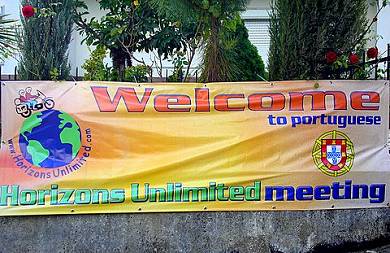 Photo by Sean Howman of the HU Portugal meeting sign.
