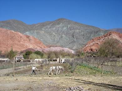 Traditional farming methods and the seven colour hills.