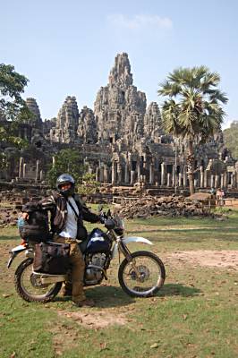 Lotta at Bayon, Angkor Wat , Cambodia.