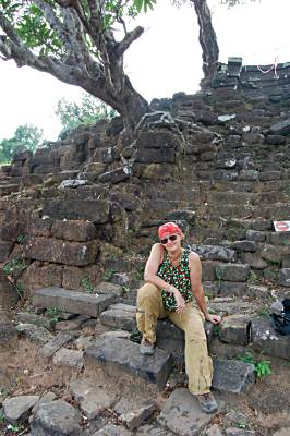 Lotta in Champasak, Wat Phu, Laos.