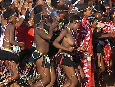 Reed dance in Swaziland.