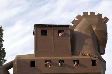 Trojan horse with Japanese tourists.