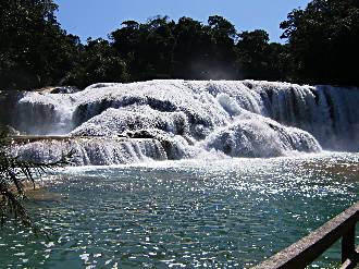 Waterfalls at Aqua Azul, Mexico.