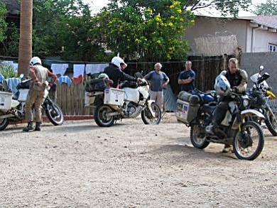 Mobs of Lads and their Bikes - Heading South.