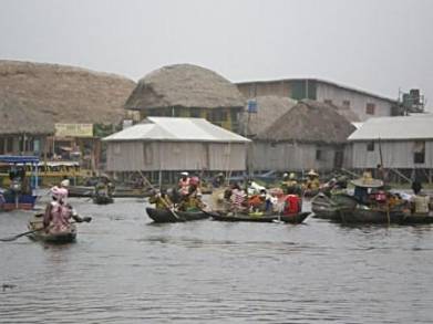 Stilt village, Ganive, Benin.