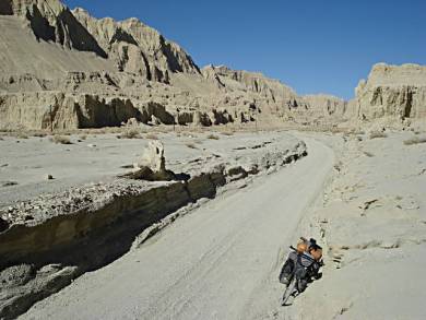 Eroded landscape near Zhada, Tibet.