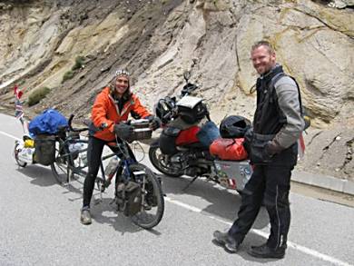 Tandem Dominic, met on the road in Peru.