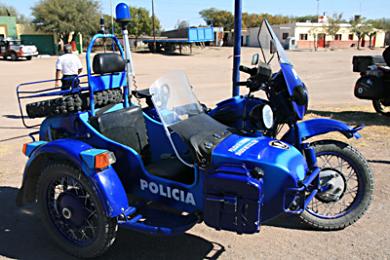 Police bike in Cordoba, Argentina.