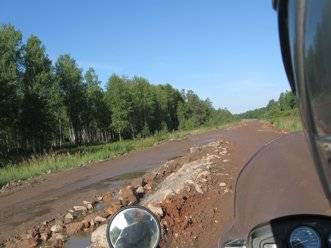 Mud road to Krasnoyarsk.