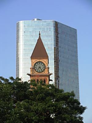 Toronto’s City Hall clock tower.