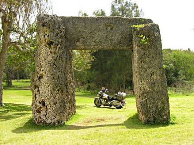 Ancient monument, the Trilithon, Tonga.