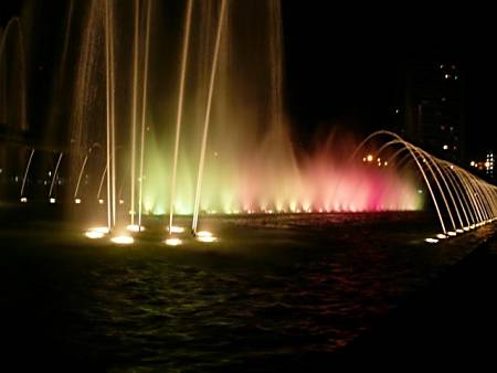 Santiago Fountain at night