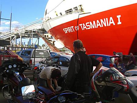 Loading for the voyage to Tasmania