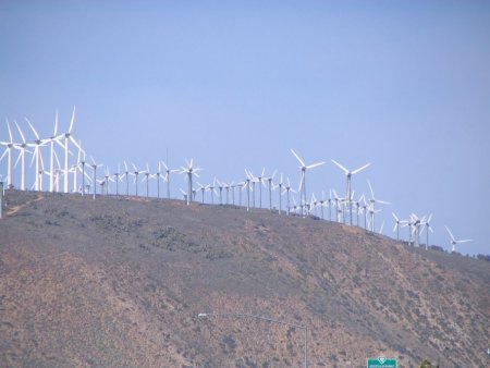 Wind farm in the Mojave desert.