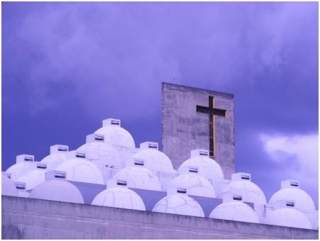 Managua - new Cathedral roof with 63 domes.