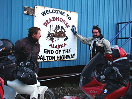 End of the Dalton Highway, Alaska.