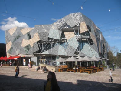 Modern building in Melbourne, Australia.