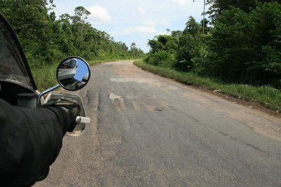 Road to Paramaribo, Suriname.