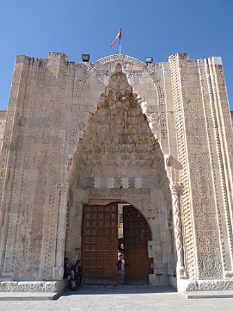 Entrance to karavanserai at Sultanhani, Turkey.