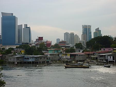 Panama, a city of contrasts, the shiny modern high rises dwarf the crumbling former glory of the colonial days.