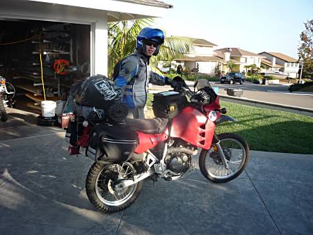 Torben leaving with bike.