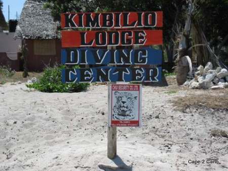 Beach warning sign, Tanzania.