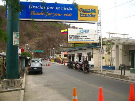 Ecuador-Peru border crossing.