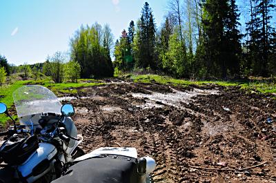 Hubert encounters spring mud in Russia.