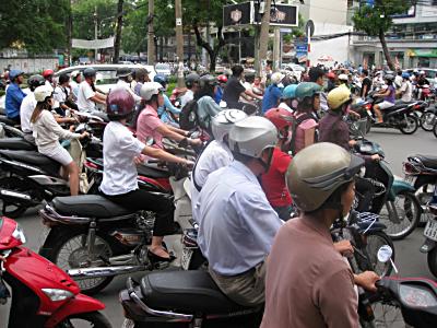 Vietnam traffic is manic.