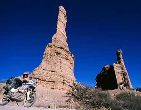 by Tetsuyasu Sato, Japan. Strange rocks in Bolivia, on my RTW tour, Africa Twin.