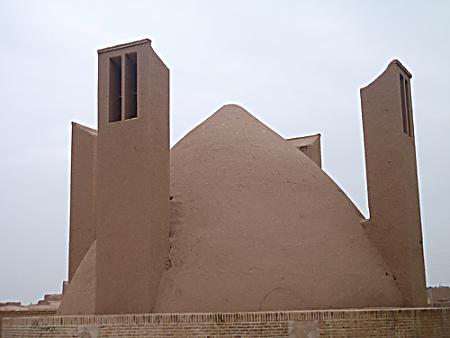 Wind tower to cool the water reservoir below – Yazd.