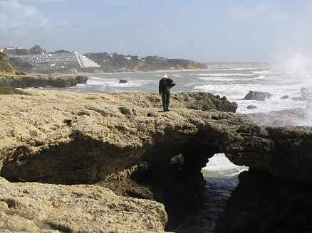 Part of the rugged windswept coast, Portugal.