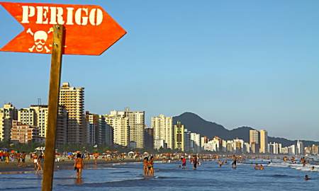 Brazilian beach sign.