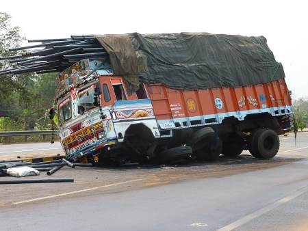 Bus crash - Puri.