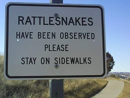 sign - Beware of rattlesnakes