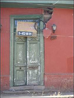 Destroyed hostel in Concepcion, Chile.