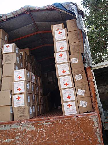Relief supplies for Haiti.