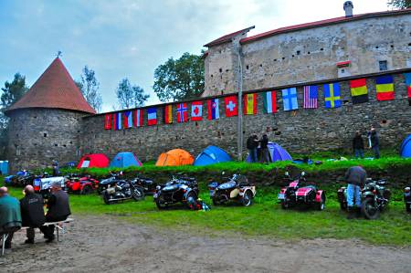 Ural rally flags, Austria.