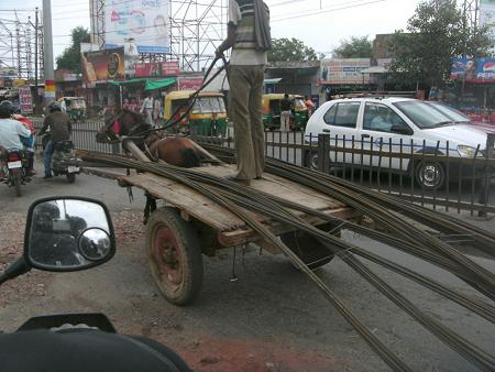 India street traffic.