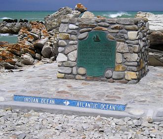 Agulhas marker, South Africa.