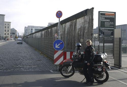 Sherri Jo Wilkins at Berlin Wall.
