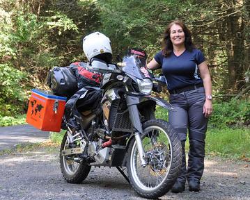 Angie with bike.