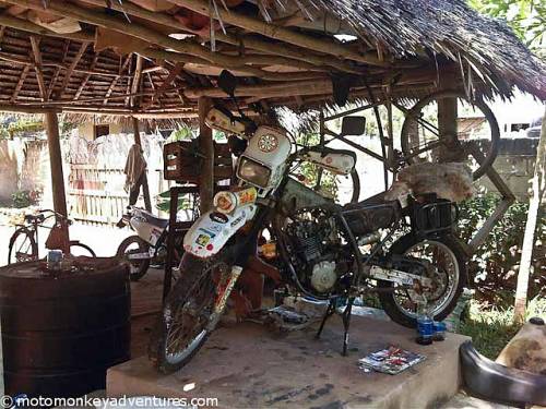 Bike repair shop/beach hut, Zanzibar.