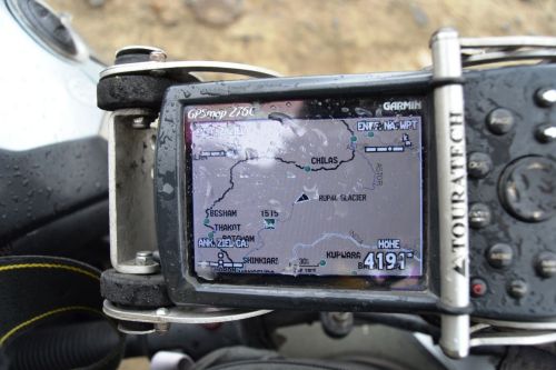 GPS route through Karakorum Highway.